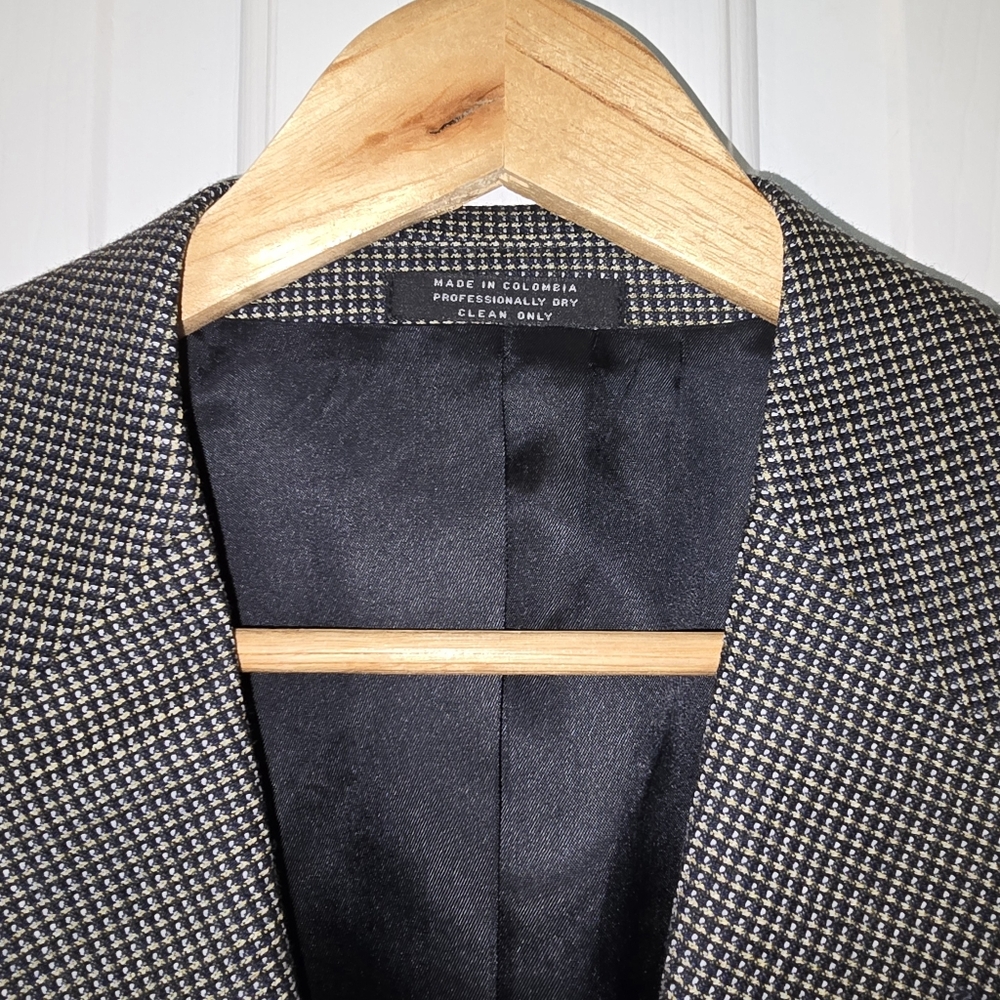 Andrew Fezza Wool Houndstooth 2-Button Blazer Men… - image 2